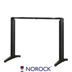 image of Oak Street B522NR-STD Norock Trail Table Base, 36"W x 22"D, 2.9" Steel Column, Black Finish