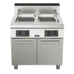 image of Omcan USA 49099 23.78 Gallon Gas Pasta Cooker, Double Tank, 95.000 BTU