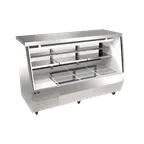 image of Omcan USA 50109 84" Deli Display - 35.9/14.5 Cu Ft BMLED Glass/Sliding Stainless/Aluminum 7ShelfR290