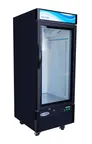 image of Serv-Ware GR12B-HC 30" One-Section Black Merchandiser Refrigerator, 23 cu ft, Glass Door, Auto‑Defrost