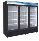 image of Serv-Ware GR72B-HC - 83" Black Glass Door Merchandiser, 23 cu. ft., 79-1/2" H, Auto‑Defrost