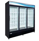 image of Serv-Ware GR72SB-HC 83" Black Merchandiser Refrigerator, 23 cu ft, Glass Door, Auto‑Defrost