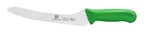 image of Thunder Group SLKF406GR Bread Knife, 9" Blade, Green Polypropylene Handles, German Steel