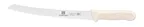 image of Thunder Group SLKF407WT Bread Knife, 9-1/2" Blade, White Polypropylene Handles, German Steel