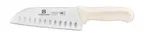 image of Thunder Group SLKF408WT Santoku Knife, 7" Blade, Hollow Ground, White Polypropylene Handles