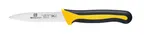 image of Thunder Group SLKF502 Serrated Paring Knife, 3-1/2" Blade, Soft-Grip Handles, German Steel