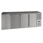 image of Viking Commercial VCBR592-SS01A 92" 4-Section Cooler, 28.5 cu ft, 34" H x 92" W, Steel, White/Blue