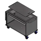 image of Winholt SS-BC-2748-INSULIB-FS18-HDC IceCart, 28.6"W×70.5"L×35.1"H BlackStainless 8" Bin 12"×20" Pans