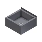 image of Winholt MS-1620-DP12-KT 24" Mop Sink, 16"W x 20"L x 12"D Bowl