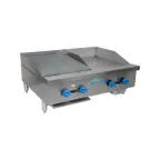 image of Comstock-Castle FHP72-4LB 72" Countertop Gas Lava Rock Charbroiler / Hotplate Combo, 196.000 BTU