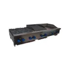 image of Comstock-Castle FHP72-4RB 72" Countertop Gas Radiant Charbroiler / Hotplate Combo, 196.000 BTU