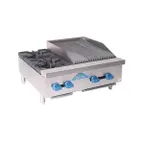 image of Comstock-Castle FHP30-1.5RB 30" Countertop Gas Radiant Charbroiler / Hotplate Combo, 88.000 BTU