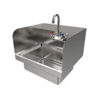 image of American Tables & Seating MET-HS-1517BS 15" Wall Mounted Hand Sink without Faucet-20 g /3 Splashes