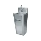 image of BK Resources BKHS-W-1410-PED 14" Pedestal Mounted Hand Sink without Faucet