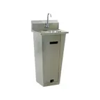 image of Eagle Group HSA-10-FA-1P 18" Pedestal Mounted Hand Sink with Faucet, Foot Valve & P-trap