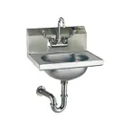 image of Eagle Group HSA-10-FAW 18" Wall Mounted Hand Sink with Wrist Faucet & P-trap