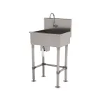 image of Advance Tabco 19-FM-23KV 23" Freestanding One-Station Hand Sink without Faucet-Single Knee Valve