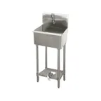 image of Advance Tabco WSS-16-25FV-FM 22" Freestanding Hand Sink without Faucet-Single Foot Valve/16 gauge
