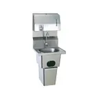 image of Eagle Group HSA-10-FDPEE-B-T 19" Wall Mounted Hand Sink w/ e-Faucet, Soap & Towel Dispenser