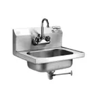 image of Eagle Group HSA-10-FL 18" Wall Mounted Hand Sink with Faucet & Lever Drain