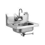 image of Eagle Group HSA-10-FO 18" Wall Mounted Hand Sink with Faucet & Overflow