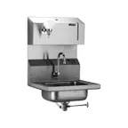image of Eagle Group HSA-10-FODPE 19" Wall Mounted Hand Sink w/e-Faucet,e-Eye,Overflow,Soap & Towel Dispenser