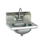 image of Eagle Group HSA-10-FW 18" Wall Mounted Hand Sink with Wrist Faucet