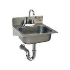 image of Eagle Group HSAE-10-FA 16" Wall Mounted Hand Sink with Faucet & P-trap