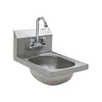 image of Eagle Group HSAN-10-F-1X 12" Wall Mounted Hand Sink with Faucet / flyer