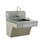 image of Eagle Group HSAP-14-ADA-FW-3VP 22" Wall Mounted Hand Sink w/Wrist Faucet & Dispensers / flyer