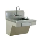 image of Eagle Group HSAP-14-ADA-FW 22" Wall Mounted Hand Sink with Wrist Faucet, Soap & Towel Dispenser