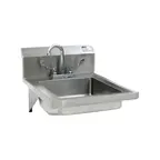 image of Eagle Group HSAP-14-FW-3VP 19" Wall Mounted Hand Sink with Wrist Faucet - 16 gauge / flyer