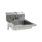 image of Eagle Group HSAP-14-FW 19" Wall Mounted Hand Sink with Wrist Faucet - 16 gauge