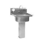 image of Eagle Group P1916FE 24" Pedestal Mounted Hand Sink with e-Faucet & Soap Dispenser