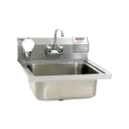 image of Eagle Group W1916-FA 24" Wall Mounted Hand Sink with Faucet & Soap Dispenser