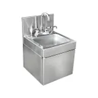 image of Glastender WDH-14-LF 14" Wall Mounted Hand Sink without Faucet - with Soap & Towel Dispenser - 20 g