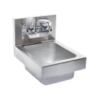 image of Glastender WH-12 12" Wall Mounted Hand Sink with Faucet - 20 gauge