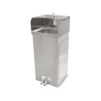image of John Boos PBHS-F-1410-SSLR 18" Freestanding Hand Sink with Hands Free Faucet & Foot Valves - 18 g