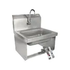 image of John Boos PBHS-W-1410-KV2MB-X 17" Wall Mounted Hand Sink w/Hands Free Faucet & Knee Valves-flyer
