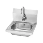image of Krowne HS-11 15" Wall Mounted Hand Sink with e-Faucet - 20 gauge