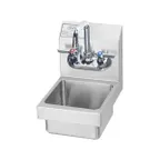 image of Krowne HS-1 9" Wall Mounted Hand Sink with Faucet - 20 gauge