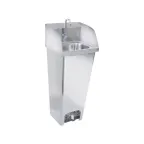 image of Krowne HS-40 15" Pedestal Mounted Hand Sink w/Faucet,Foot Valve & Soap Dispenser- 20 g / 3 Splashes