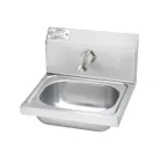image of Krowne HS-69 16" Wall Mounted Hand Sink with e-Faucet & Battery Powered - 20 gauge