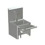 image of Tarrison TA-HSFBPKV 15" Wall Mounted Hand Sink with Hands Free Faucet & Single Knee Valve - 16 g
