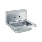 image of Vollrath 141-0 17" Wall Mounted Hand Sink without Faucet - 20 gauge