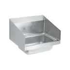 image of Vollrath 1410CS 17" Wall Mounted Hand Sink without Faucet - with Strainer & 3 Splashes / 20 gauge