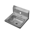 image of Vollrath 1411 17" Wall Mounted Hand Sink without Faucet - 20 gauge