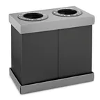 image of Alpine Industries ALP471-02-BLK Recycle Bin Center, 31"W X 16"D X 32-1/2"H