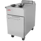 image of BakeMax BMPLS7FE020 16" Floor Model Electric Full Pot Fryer