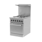 image of BakeMax BMPLS7KE021 Range, Electric, 24"W X 37.6"D X 56"H, (4) Burners